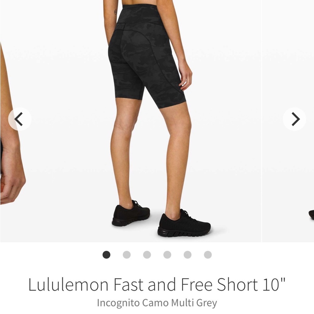 Lululemon Fast and Free Short 10"
Incognito Camo Multi Grey